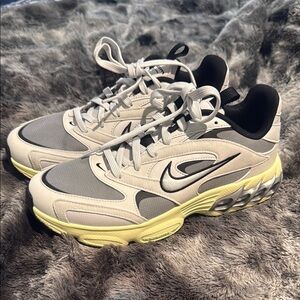 Nike Cream and Yellow Athletic Shoes